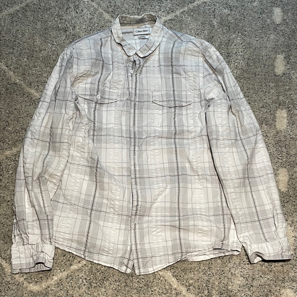 Calvin Klein Checked Button Down